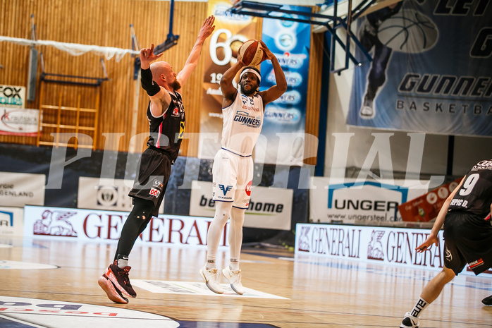 Basketball, bet-at-home Basketball Superliga 2020/21, Platzierungsrunde, 5. Runde, Oberwart Gunners, Flyers Wels, Quincy Diggs (13)
