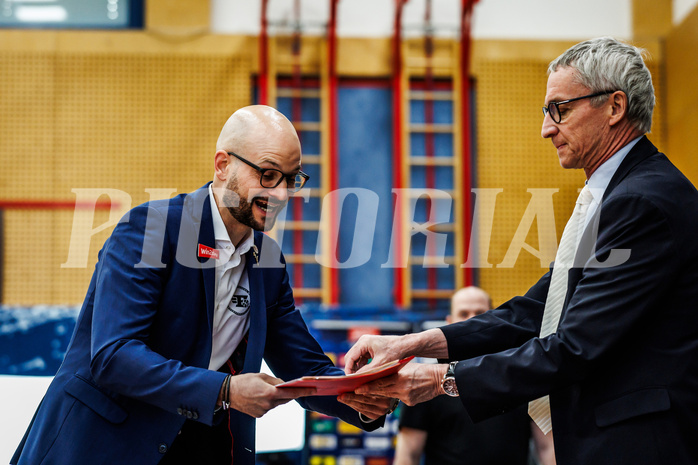 Basketball, Basketball Austria CUP 2023/24, Finale, Traiskirchen Lions, Flyers Wels, Sebastian Waser (Head Coach)