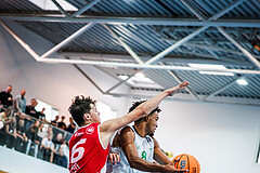 Basketball, Basketball Zweite Liga 2024/25, Grunddurchgang 1.Runde, Deutsch Wagram Alligators, Upper Austrian Ballers, Steven Kaltenbrunner (8)