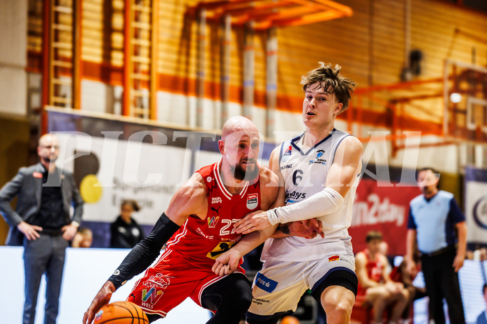 Basketball, win2day Basketball Superliga 2024/25, Grunddurchgang Runde 3, BBC Nord Dragonz, Flyers Wels, Christian Von Fintel (27)