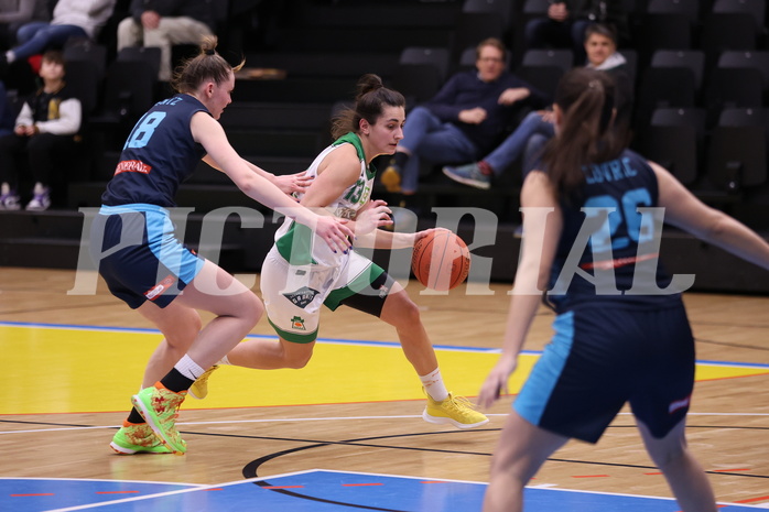 25.02.2023, Graz, Raiffeisen Sportpark, Basketball Damen Superliga 2022/23, Grunddurchgang 14.Runde, UBI Holding Graz - Vienna Timberwolves, 25.02.2023, Graz, Raiffeisen Sportpark, Basketball Damen Superliga 2022/23, Grunddurchgang 14.Runde, UBI Holding Graz - Vienna Timberwolves,