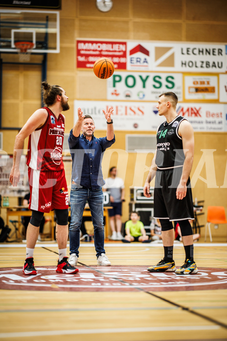 Basketball, Basketball Zweite Liga 2023/24, Playoff, Finale Spiel 1, Mistelbach Mustangs, Union Deutsch Wagram Aligators, Ian Moschik (20), Branislav Balvan (14)