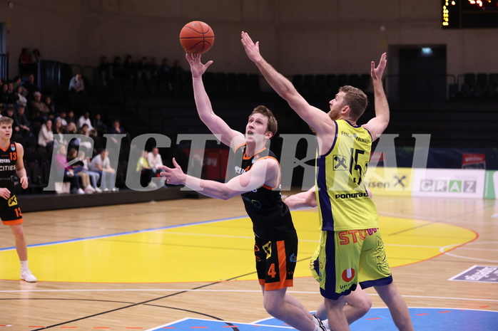 01.04.2023, Graz, Raiffeisen Sportpark Graz, Basketball Superliga 2022/23, 7. Qualifikationsrunde, UBSC Raiffeisen Graz vs. CITIES Panthers Fürstenfeld 