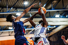 Basketball, win2day Basketball Superliga 2024/25, Grunddurchgang Runde 19, Oberwart Gunners, BBC Nord Dragonz, Siegfried Reid (5)
