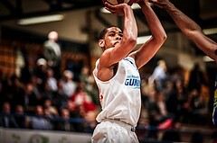 Basketball, ABL 2017/18, Grunddurchgang 31.Runde, Oberwart Gunners, Gmunden Swans, Gregg Denzel (9)