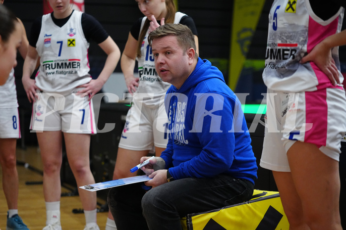 Basketball Damen Superliga 2023/24, Grunddurchgang, 14. Runde, UBSC Graz vs. Timberwolves


