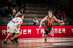 Basketball, ABL 2017/18, Grunddurchgang 35.Runde, Oberwart Gunners, Klosterneuburg Dukes, Valentin Bauer (14)