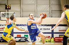 Basketball, bet-at-home Basketball Superliga 2021/22, Platzierungsrunde 9.Runde, SKN St. Pölten Basketball, Oberwart Gunners, Sebastian Käferle (7)