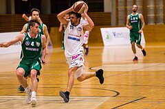 Basketball, 2.Bundesliga, Grunddurchgang 11.Runde, Mattersburg Rocks, KOS Celovec, Stefan ULREICH (11), Ziga Erculj (4)