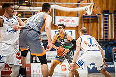 Basketball, bet-at-home Basketball Superliga 2021/22, Grunddurchgang Runde 16, Oberwart Gunners, Klosterneuburg Dukes, Kostas Oikonomopoulos (25)