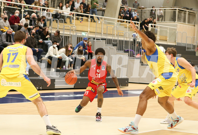 Basketball Superliga 2021/22, Grunddurchgang 17.Runde SKN St.Pölten vs. Traiskirchen Lions