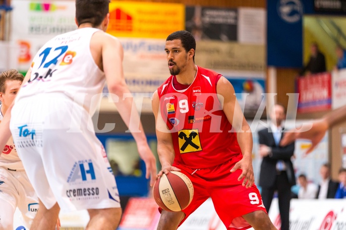 Basketball, ABL 2016/17, Playoff HF Spiel 1, Oberwart Gunners, WBC Wels, Lorenzo O'Neal (9)