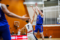Basketball, Basketball Zweite Liga 2024/25, Grunddurchgang 21.Runde, Vienna Timberwolves, Kufstein Towers, Armin Karian (7), Fabio Thaler (13)