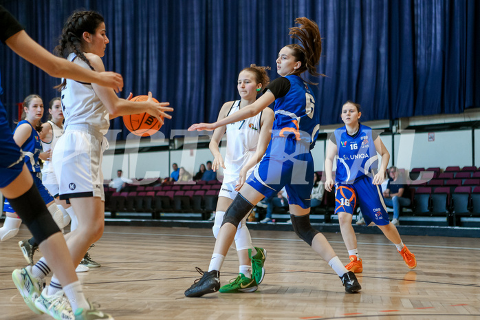 27.04.2025 Österreichischer Basketballverband 2024/25, SLWU16 VF Basket Flames UNION vs. DBB  Basketgirls Wels