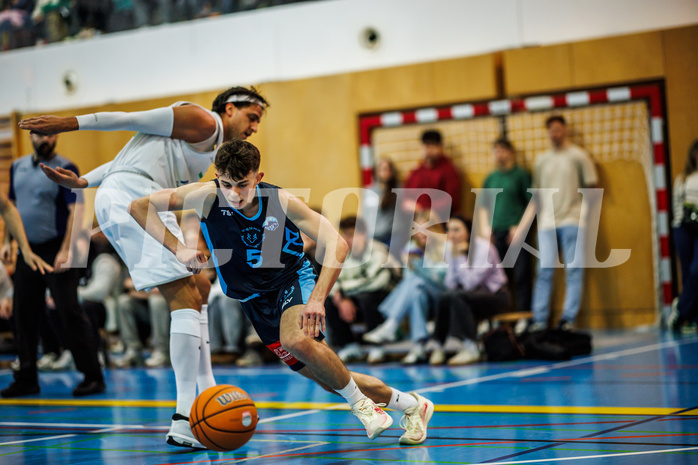 Basketball, Basketball Zweite Liga 2024/25, Grunddurchgang 13.Runde, UDW Alligators, Vienna Timberwolves, Marko Kolaric (30), Jakob Konzet (5)