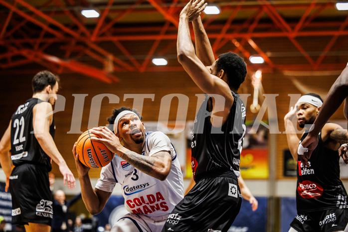 Basketball, win2day Basketball Superliga 2024/25, Grunddurchgang Runde 15, BBC Nord Dragonz, Kapfenberg Bulls, Rayshawn Mart (3)