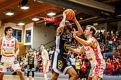 Basketball, win2day Basketball Superliga 2024/25, Platzierungsrunde 9. Runde, Traiskirchen Lions, Gmunden Swans, Joseph Reece (20)