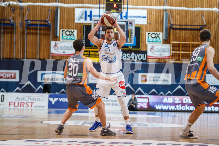 Basketball, Admiral Basketball Superliga 2019/20, Grunddurchgang 16.Runde, Oberwart Gunners, Klosterneuburg Dukes, Andrius Mikutis (5)