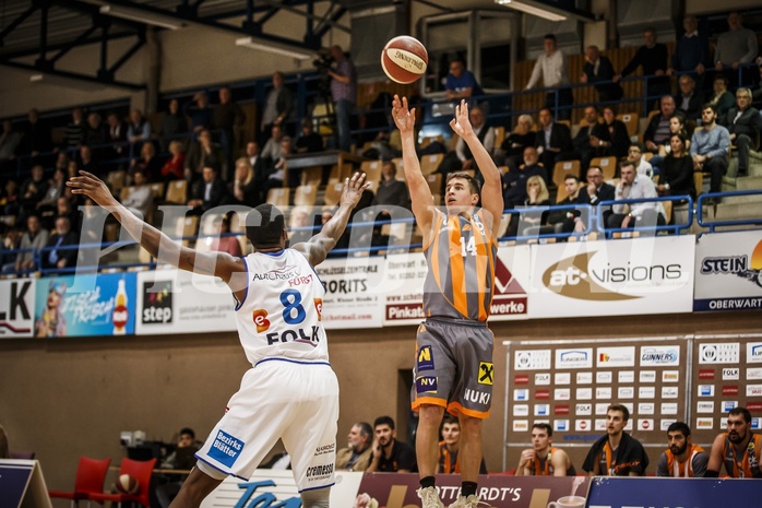 Basketball, ABL 2018/19, Grunddurchgang 13.Runde, Oberwart Gunners, Klosterneuburg Dukes, Valentin Bauer (14)