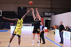 01.04.2023, Graz, Raiffeisen Sportpark Graz, Basketball Superliga 2022/23, 7. Qualifikationsrunde, UBSC Raiffeisen Graz vs. CITIES Panthers Fürstenfeld 