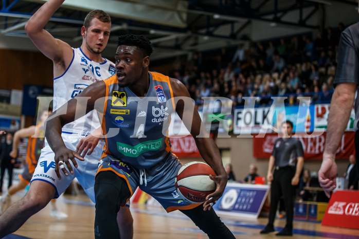 Basketball, Admiral Basketball Superliga 2019/20, Grunddurchgang 16.Runde, Oberwart Gunners, Klosterneuburg Dukes, Lakoju Amineye (4) Basketball, Admiral Basketball Superliga 2019/20, Grunddurchgang 16.Runde, Oberwart Gunners, Klosterneuburg Dukes, Lakoju Amineye (4)