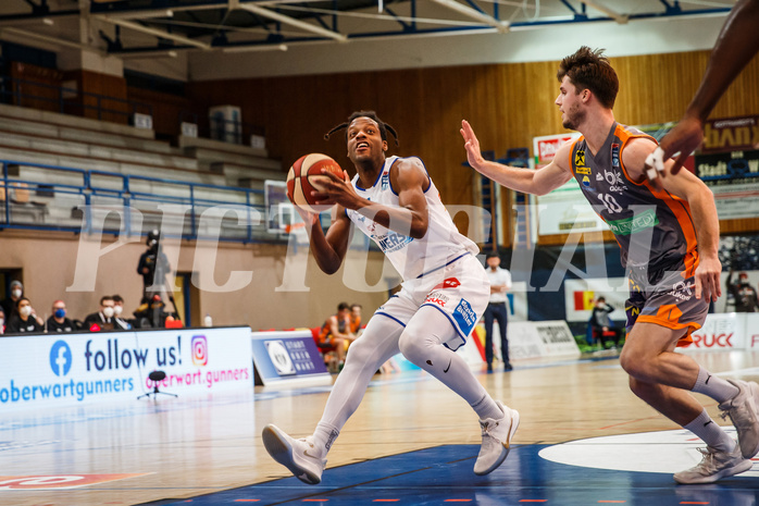 Basketball, bet-at-home Basketball Superliga 2020/21, Platzierungsrunde, 2. Runde, Oberwart Gunners, Klosterneuburg Dukes, Quincy Diggs (13)
