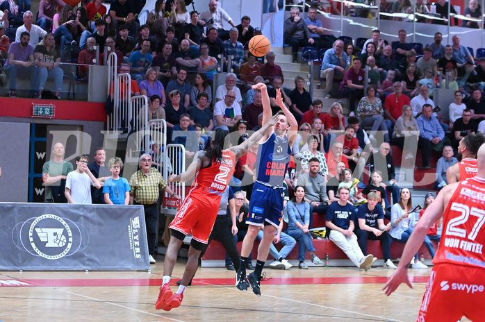 Basketball Superliga 2024/25, Playoff, Viertelfinale Spiel 1, Flyers Wels vs BBC Nord Dragonz,
