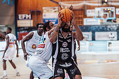 Basketball, Basketball Superliga 2023/24, Grundduchgang Runde 4., Oberwart Gunners, Kapfenberg Bulls, Kris Monroe (13), Johnny McCants (23)