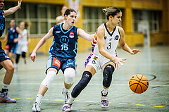 Basketball, Win2Day Basketball Damen Superliga 2023/24, Grunddurchgang 6.Runde, Vienna United, Vienna Timberwolves, Viktoria Trailovic (15), Tita Zaboji (3)