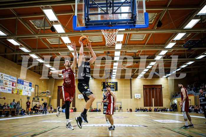 Basketball, Basketball Zweite Liga 2023/24, Grunddurchgang 13.Runde, Mistelbach Mustangs, Güssing Blackbirds, Luka Gaspar (15)