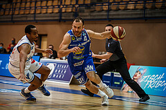 Basketball, bet-at-home Basketball Superliga 2020/21, Grunddurchgang 14. Runde, Oberwart Gunners, Gmunden Swans, Enis Murati (4)