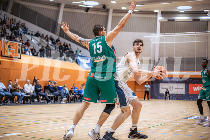 Basketball, Win2Day Superliga 2022/23, 9. Qualifikationsrunde, Vienna Timberwolves, Kapfenberg Bulls, Chris Vogt (33)