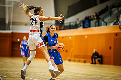 Basketball, Win2Day Basketball Damen Superliga 2023/24, Grunddurchgang 2.Runde, Vienna Timberwolves, DBB LZ OÖ, Petra Pammer (21), Ivona Pilic (15)