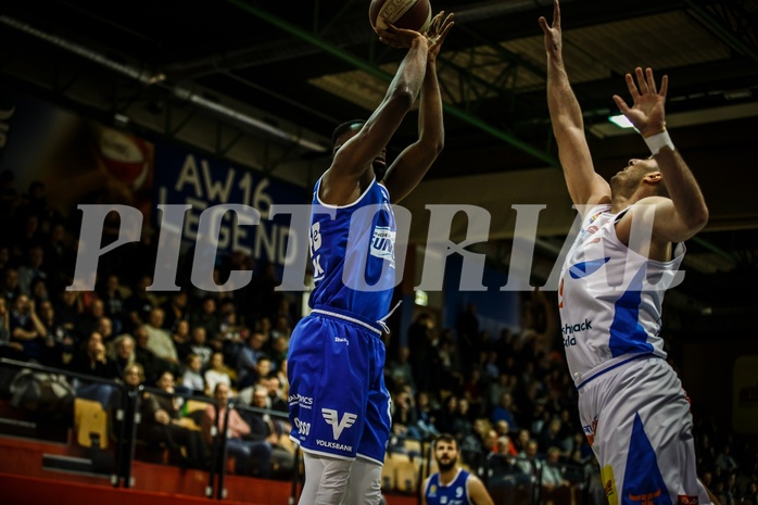 Basketball, ABL 2018/19, Grunddurchgang 16.Runde, Kapfenberg Bulls, Oberwart Gunners, Christopher Tawiah (14)