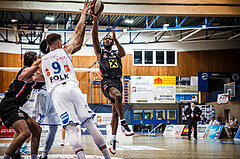 Basketball, bet-at-home Basketball Superliga 2020/21, Grunddurchgang, 4. Runde, Oberwart Gunners, Raiffeisen Flyers Wels, Austen Awosika (1)