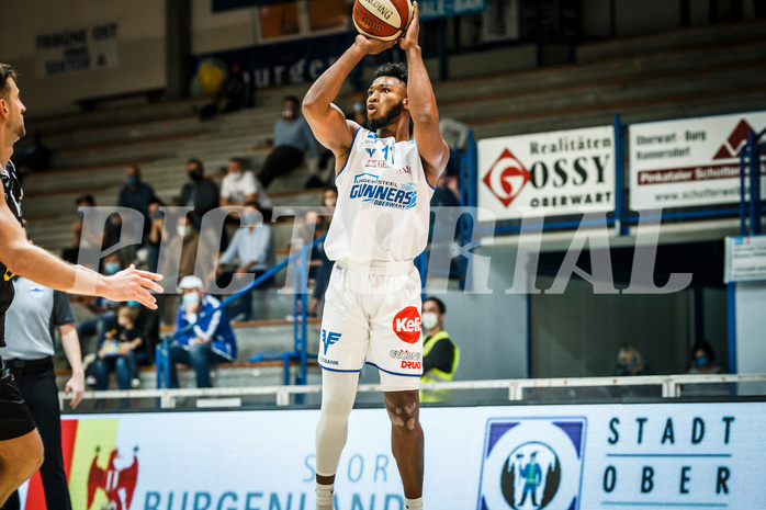 Basketball, bet-at-home Basketball Superliga 2020/21, Grunddurchgang, 4. Runde, Oberwart Gunners, Raiffeisen Flyers Wels, Freddie McSwain Jr. (11)