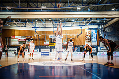 Basketball, bet-at-home Basketball Superliga 2020/21, Grunddurchgang, 4. Runde, Oberwart Gunners, Raiffeisen Flyers Wels, Dominik Simmel (8)