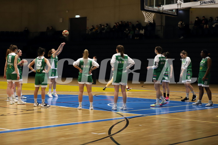 12.02.2022, Basketball Damen Superliga 2021/22, Grunddurchgang 8.Runde,  
UBSC-DBBC Graz vs. UBI Graz. 