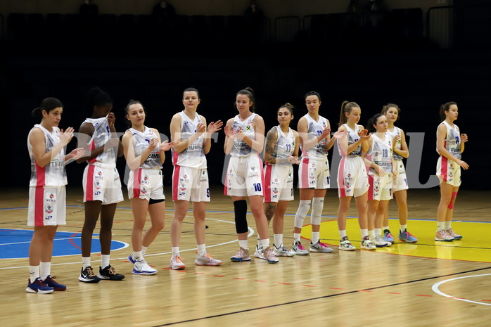12.02.2022, Basketball Damen Superliga 2021/22, Grunddurchgang 8.Runde,  
UBSC-DBBC Graz vs. UBI Graz. 