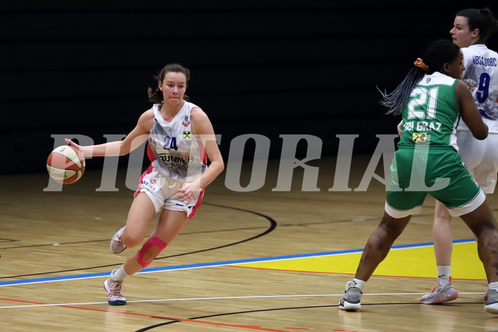 12.02.2022, Basketball Damen Superliga 2021/22, Grunddurchgang 8.Runde,  
UBSC-DBBC Graz vs. UBI Graz. 