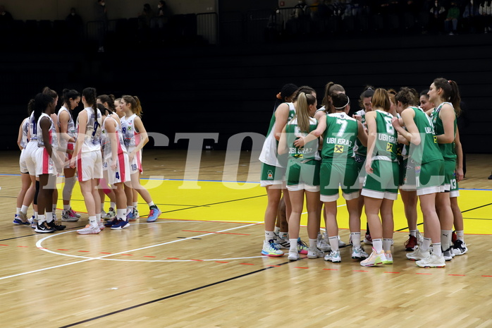 12.02.2022, Basketball Damen Superliga 2021/22, Grunddurchgang 8.Runde,  
UBSC-DBBC Graz vs. UBI Graz. 