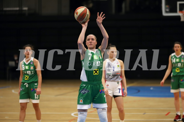 12.02.2022, Basketball Damen Superliga 2021/22, Grunddurchgang 8.Runde,  
UBSC-DBBC Graz vs. UBI Graz. 
