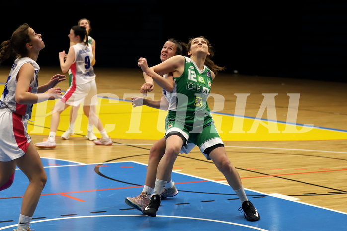 12.02.2022, Basketball Damen Superliga 2021/22, Grunddurchgang 8.Runde,  
UBSC-DBBC Graz vs. UBI Graz. 