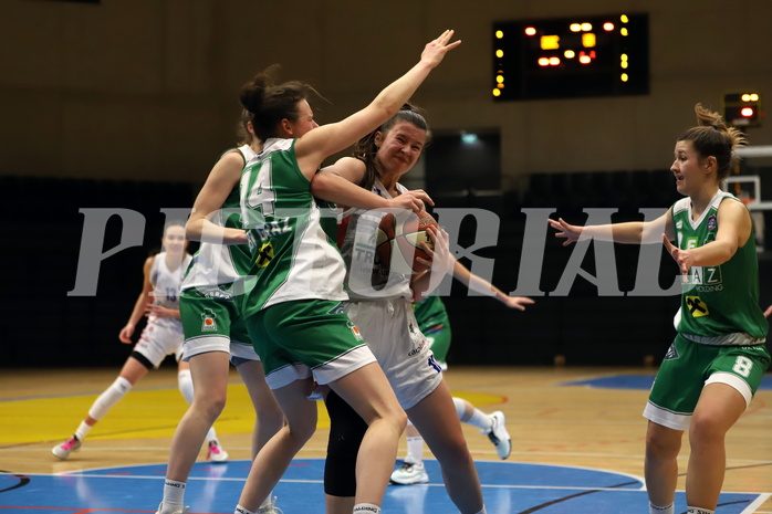 12.02.2022, Basketball Damen Superliga 2021/22, Grunddurchgang 8.Runde,  
UBSC-DBBC Graz vs. UBI Graz. 