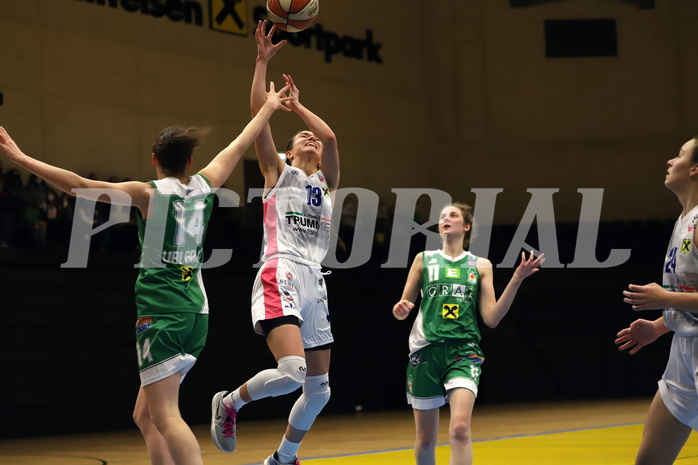 12.02.2022, Basketball Damen Superliga 2021/22, Grunddurchgang 8.Runde,  
UBSC-DBBC Graz vs. UBI Graz. 