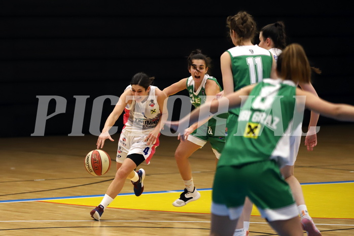 12.02.2022, Basketball Damen Superliga 2021/22, Grunddurchgang 8.Runde,  
UBSC-DBBC Graz vs. UBI Graz. 