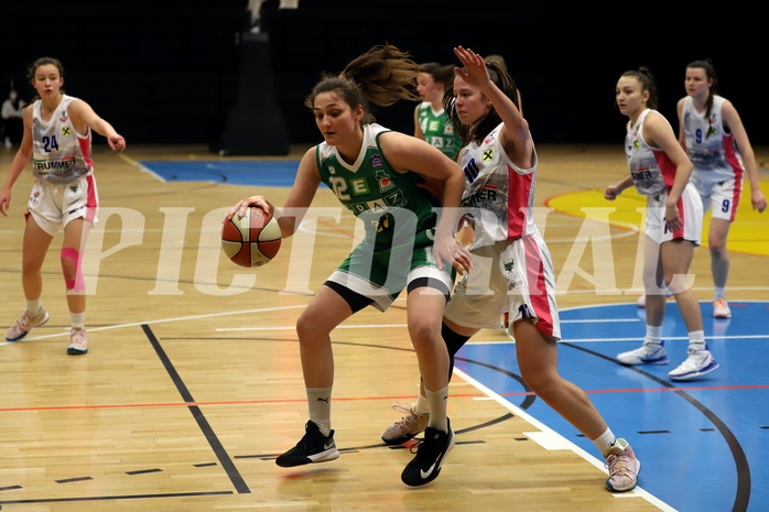 12.02.2022, Basketball Damen Superliga 2021/22, Grunddurchgang 8.Runde,  
UBSC-DBBC Graz vs. UBI Graz. 