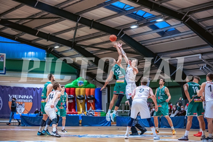 Basketball Basketball Superliga 2021/22, Grunddurchgang 17.Runde Vienna D.C. Timberwolves vs. Kapfenberg Bulls