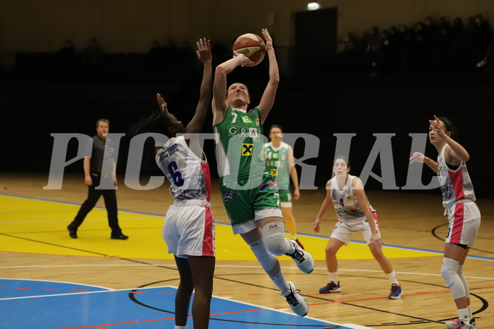 12.02.2022, Basketball Damen Superliga 2021/22, Grunddurchgang 8.Runde,  
UBSC-DBBC Graz vs. UBI Graz. 