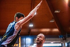 Basketball, Win2Day Superliga 2022/23, Playoff, Finale Spiel 4, BC Vienna, Gmunden Swans, Toni Blazan (10), Enis Murati (44)